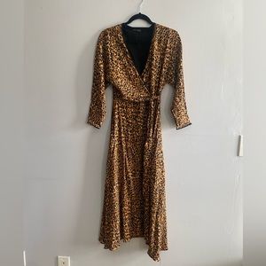 Zara TRF Collection Leopard Print Maxi Dress